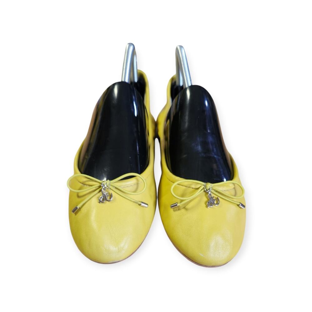 Sam Edelman Felicia Yellow Leather Ballet Slipper Flat Classic Shoe Size 10 - Picture 3 of 8